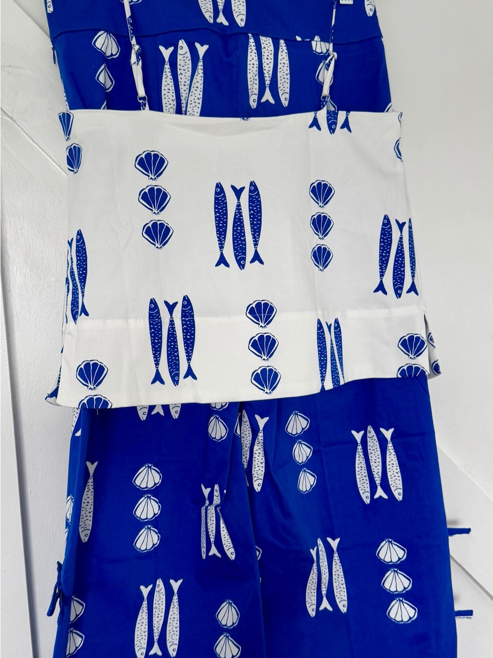 Zara Blue & White Fish Print set